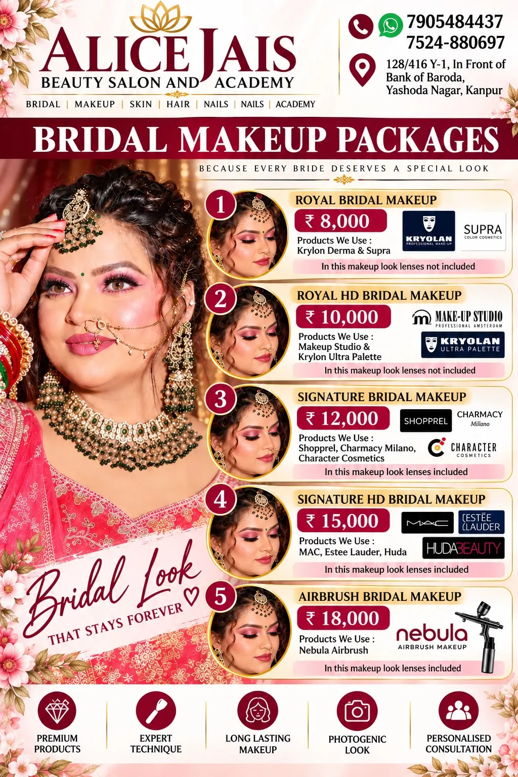 Bridal Makeup Packages - Alice Jais Beauty Salon and Academy
