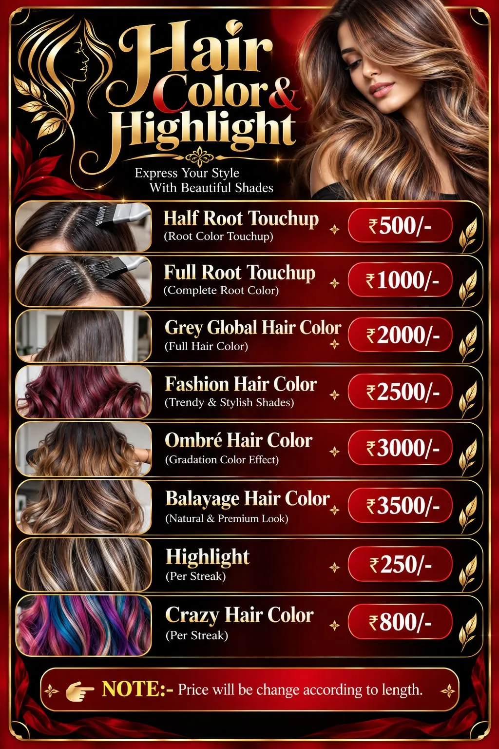 Hair Color & Highlight - Alice Jais Beauty Salon and Academy