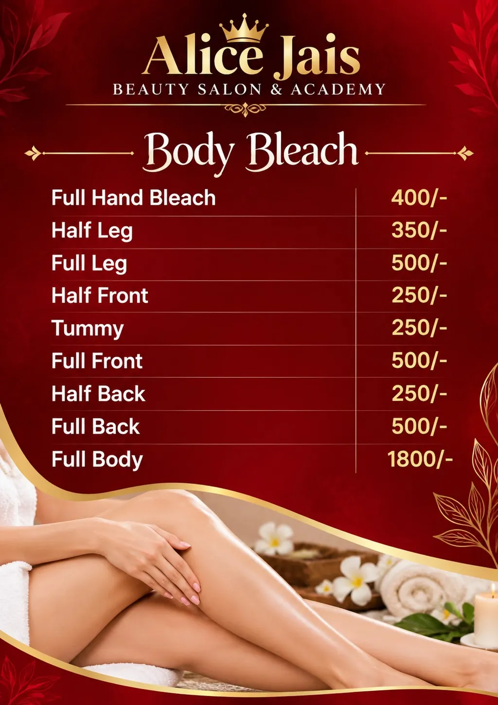 Body Bleach - Alice Jais Beauty Salon and Academy